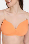 Zivame Beautiful Basics Padded Non Wired 3/4Th Coverage Backless Bra - Mock Orange — thumbnail 5